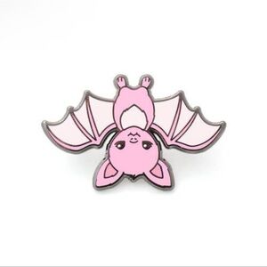 Cute Pink Bat Enamel Pin